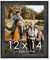 12x14 Wide Barnwood Picture Frame with UV-Resistant Acrylic & Acid Free Backing, Available in 6 Paint Finishes - Grey, Brown, White, and Black